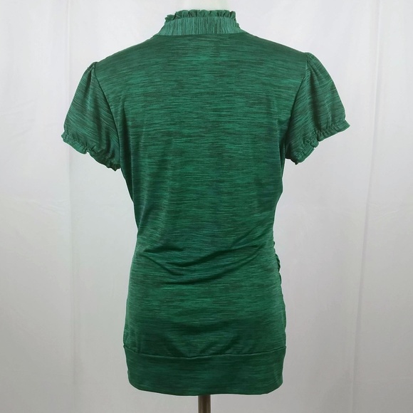 Maurices Size Medium Green Stretchy Blouse Top - Picture 5 of 8